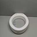 Carex Hinged Round Raised Toilet Seat Riser, Adds 3.5 Inches of Height, 300 lbs Capacity, Elevating and Raising Seat for Elderly and Handicap, Universal, Slip-Resistant, White