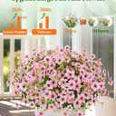 2 x Elyum Artificial Flowers for Outdoors, 9 Bundles Artificial Plants & Flowers Outdoor, UV Resistant Faux Flowers Outdoor Fake Flowers for Outside Porch Window Box Decoration(Pink)