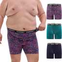 INNERSY Men's Big and Tall Boxer Briefs Breathable Mesh Cooling Underwear 3-Pack 3XL