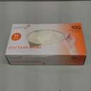 Caring Vinyl Exam Gloves Powder Free and Not Made with Natural Rubber Latex, Gloves for Medical Use, First Aid, Food Prep (Medium, Translucent White)