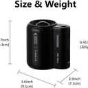 Portable Hand Fan with 3 Adjustable Speeds, USB Rechargeable Mini Fan, Quiet Desk Fan Ideal for Travel, Office, and Outdoor Use - Portable Waist Clip Fan Included (Black)