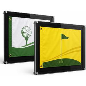 2-Pack 16x22 Clear Acrylic Golf Flag Frames for 14x20 Flags