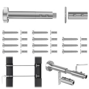 [Patent] Gyykzz 10Pairs Swageless Invisible Cable Railing Kit, T316 Stainless Steel Reusable Tensioner & Fixed End, Screw-Locking Hardware No Crimping Required, Fit for 2"x2" Metal Railing Post System