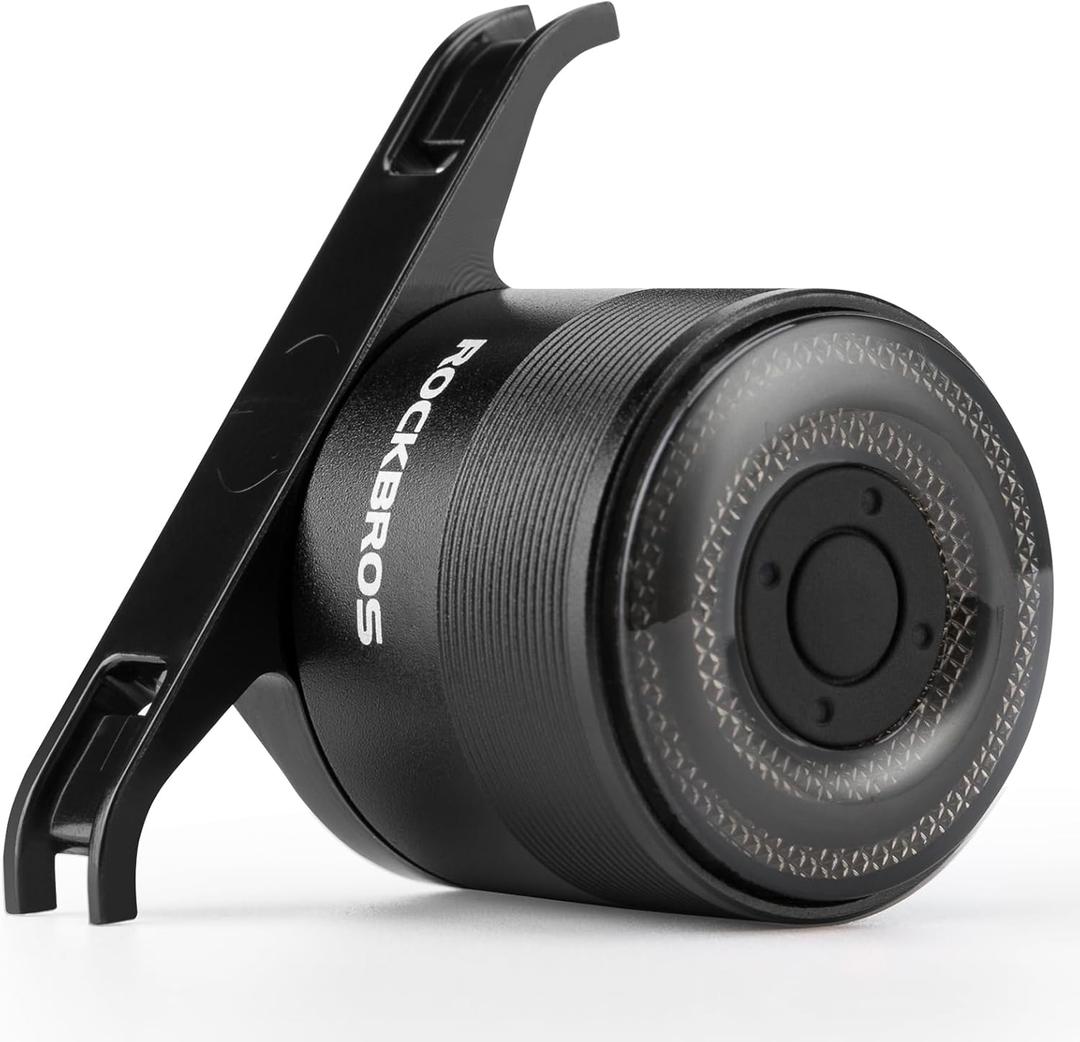 ROCKBROS Bike Tail Light, Rear Bike Light, 5 Modes, Type-C Rechargeable, 1oz Lightweight, IPX5, Aluminum Alloy Bike Taillight for Night Riding