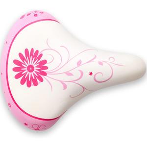 AVASTA Kids Bicycle Saddle for Girls & Boys Waterproof Wide Soft Bike Cushion Dual Shock Absorbing Fit for 12 14 16 18 20 or 20 22 24 26 inch Mountain Road Bike (Pink)