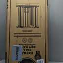Carlson 36" Extra Tall Walk-Thru Dog Gate with Small Pet Door, White