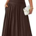 Trendy Queen Women Maxi Strapless Summer Tube Top Dress 2026 Ruched A Line Wedding Guest Long Sundress Spring Beach Outfit, XL