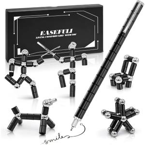 Magnetic Fidget Pen Toys for Adults Teens Cool Birthday Gifts for Young Men Unique Gifts for Teenage Boys Novelty Christmas Stocking Stuffers Gadget for 11 12 13 14 Years Old Boy (Black)