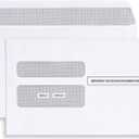 500 W2 Envelopes 2025 Self- Seal W2 Double Window Security Envelopes For W2 2-Up IRS Tax Forms from QuickBooks Online, Desktop, ADP and Other Software Box of 500 Envelopes