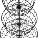 HANZE 3-Tier Wire Fruit Basket Bowl, Detachable Vegetable Bread Basket Display Storage Stand, Design for Kitchen, Bathroom Organization, Brown