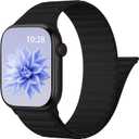 Patented Magnetic Sport Silicone Band Compatible with Apple Watch Bands 40mm 38mm 41mm 44mm 45mm 42mm 49mm Women Men, Soft Silicone Sport Loop Strap for iWatch Series 11 10 9 8 7 6 5 4 3 2 1 SE Ultra