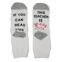 Best Teacher Ever Socks “This Teacher Is Off Duty” Sole Women's One Size 6 - 11, Pack Of 4 Pairs