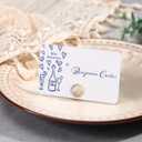 UNIQOOO 24Pcs Decorative Gold Shell Place Card Holders Bulk, Scallop Name Card Stands Set, for Beach Wedding Decor Coastal Favors, Table Setting, Business Card, Name Tag, Party Food Labels