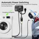 Smart Dryer Splitter for EV and Dryer, 240V Auto Power Switch for Dryer Outlet, 3-Color LED Ring, 3.4 in LCD Display, No Rewiring Needed, ETL Certified (24 Amp, NEMA 10-30)