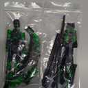(Assembly Completed) T13 3D Action Figure Set,Dummy Robo Titan 13 Action Figures,3D Printed Multi-Jointed Toy (Black + Green)