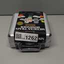 Queensell Mexican Train Dominoes Set Double 15 for Adults and Family, Mexican Train Double 15 Dominoes Set Colored Dot - 136 Tiles, 9 Trains, Wooden Hub, Aluminum Case (Double 15)