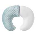 QUENESS Nursing Pillow and Positioner, Breastfeeding, Bottle Feeding, Baby Sitting Support with Removable Ultra Soft Cover, Tummy Time Support for Baby Boys and Girls (Cloud Blue)