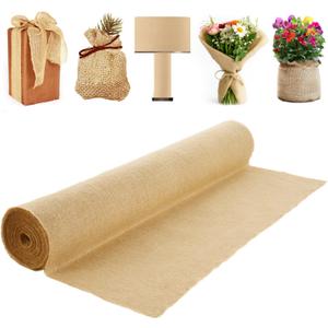 VEVOR Burlap Fabric Roll, 40 x 75 ft High Density Natural Jute Fiber Material for Outdoor Plant Care, Tree Wrap Roll, Decor, DIY Crafts, Wedding, Garden Weed Barrier, Plants & Trees Winter Covering