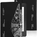 Wazzasoft for Kindle Paperwhite 10th Generation Case 2018 Release 6" for Women Girls Kids Boys Men Folio Cover Cute Design Black Unique Teen for Kindle Paperwhite 2018 Case 6 Inch PQ94WIF