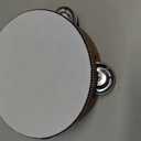 Wooden Hand Held Percussion Tambourine with Storage Bag - 8 Inches, Ideal for Church, Wedding, Party, Dance, Photo Shoot