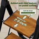 Taranta 3 Step Ladder, Portable Folding Ladder with Wide Pedal, Lightweight Aluminum Step Stool with Convenient Handgrip,330 lbs Capacity Stepladder for Home, Office-Black Woodgrain