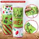 Christmas Ribbon Wired 2.5 inch,6 Rolls 30 Yards Red and Green Christmas Ribbon for Tree/Bow/Wreath Supplies,Wired Ribbons Crafts Xmas Decorations