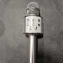 BlueFire 4 in 1 Karaoke Wireless Microphone with LED Lights, Portable Microphone for Kids, Great Gifts Toys for Kids, Girls, Boys and Adults (Silver)