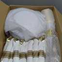 Goodluck 320PCS Gold Disposable Plastic Dinnerware Set for 40 Guests, Include 40 Dinner Plates, 40 Dessert Plates, 40 Napkins with Silverware, 40 Cups, 40 Champagne Glasses, for Christmas, Wedding