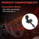 Turn Signal Multifunction Lever Switch Compatible with Jeep Wrangler TJ 2001-2006, Combination Controls Headlamp Dimmer, Windshield Wiper & Fog Lights, Direct Replaces 5016709AD 5016709AA