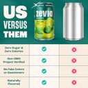 Zevia Zero Sugar Soda, Lemon Lime Twist, 12 oz Cans (24-Pack) Naturally Sweetened, Non-GMO Project Verified, Gluten-Free, Vegan (EXP 08/27/27)