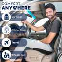ComfiLife Car Seat Cushion–Premium Wedge 100% Polyurethane Foam Car Cushions for Driving–Auto Seat Cushion–Back & Sciatica Pain Relief for Long Drives–Comfort for Car Driver,Office, Truck Seat (Black)
