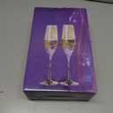 Wedding Champagne Flutes Set of 2, 7oz Toasting Flutes with Crystal Rhinestone, Champagne Glasses for Mr & Mrs, Bride & Groom Wedding Gifts for Engagement, Bridal Shower, Anniversary, Party, Banquets