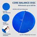 Wobble Cushion Balance Disc, Extra Thick Sensory Pad for Kids & Adults, Flexible Seating Core Strength Trainer for Posture Correction, Desk, Yoga & Stability Workout with Pump, 12.99 inches
