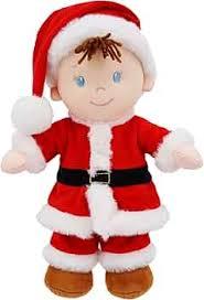 June Garden 14" Soft Dolly Santa - Stuffed Soft Baby Boy Doll for Birth and Up - Christmas Special Edition