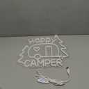 Happy Camper neon sign camping neon sign for wall decor neon camper party lights camping decor for camper neon light up sign for Touring Car Gifts Campsite Decorations Inside Camper Backdrop (Colorful)