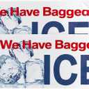 2 Pcs We Have Bagged Ice Sticker - 36 x 24 Inch Weatherproof Vinyl Bagged Ice Label Stickers for Refreshing Supplies, Convenience Stores, Outdoor Display Retail