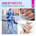 3 x CHUCHU Gel Nail Polish for Manicure: Pink and Blue Jelly Colors UV Nail Polish - 8ml Duo Gel Polish Neutral for Women Beginners Nail Enthusiasts - Summer Spring Home Nail Art Design Salon Gift Winter