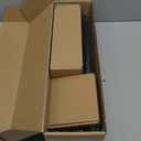 Wood Curtain Rods for Windows, Heavy Duty Adjustable Curtain Rod, 1-Inch Diameter Decorative Drapery Rod with Faux Wood Grain Finials, Black with Walnut, Modern Luxe Design (18"- 45" | 2PACK)