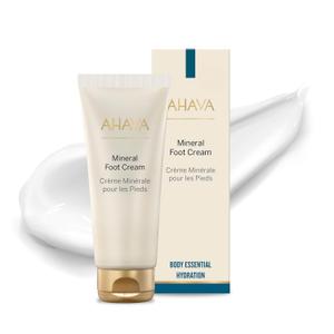 AHAVA Dead Sea Water Mineral Foot Cream - Nourishes & Hydrates Dry Soles, Prevents Cracks & Irritations, with Witch Hazel Leaf, Osmoter blend, Jojoba, Avocado, Sweet Almond & Wheat Germ Oil (5.1 FL Oz (Pack of 1))
