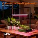 2ft Tabletop Grow Light Stand for Indoor Seed Starting | 24W Full Spectrum LED Plant Light, Height Adjustable, for Seedlings, Succulents, Microgreens, Large 29.5x18.3x26.0in