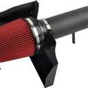 4" Cold Air Intake System + Heat Shield Compatible with 1999-2006 GMC/Chevy V8 4.8L/5.3L/6.0L Silverado 1500/2500/3500 (Black & Red)