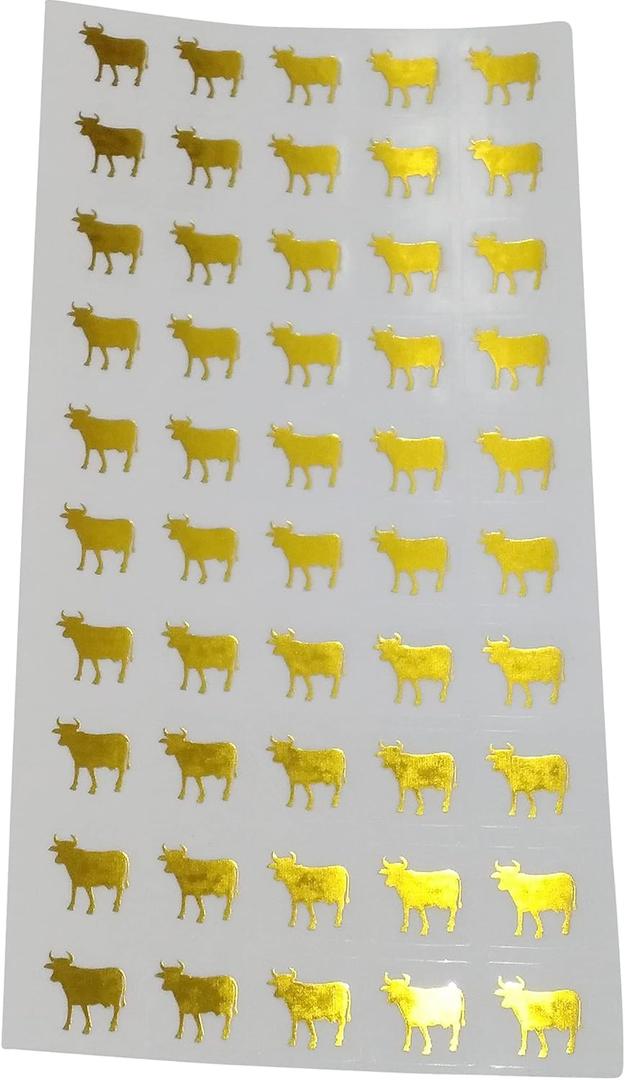 Beef Meal Stickers for Place Cards- Meal Stickers (Clear with Gold Icon) by Savor The Memories