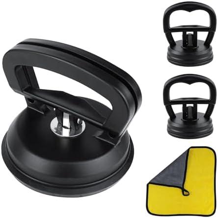Dent Puller, Car Dent Puller Kit, 3 Pack Car Dent Puller Handle Lifter, Dent Remover Tool for Car Dent Repair, Suction Cup Dent Puller and No Paint Dent Repair Kit for Car Body Dent (3Pcs Black)