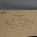 Clear Sturdy Acrylic Serving Tray with Handles-12x20Inch-Serving Coffee,Appetizer,Breakfast,Butler-Kitchen Countertop Makeup Drawer Organizer-Vanity Table Ottoman Tray-Decorative Tray