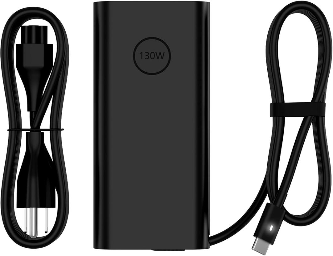 130W USB C Laptop Charger Compatible with Dell XPS 16 DA16260, XPS 16 9640, XPS 14 DA14260, XPS 14 9440, XPS 13 9340 Type C Power Supply