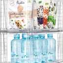 2Pack Large Stackable Kitchen Storage Drawers, Clear Foods Organizer Bins with Handles, Easily Assemble for Bathroom, Kitchen, Pantry, Cabinet, Closet(XL-UP Handle)