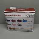 Homemate Electric Heated Blanket Twin Size - 62"x84" Heating Blanket Twin Size 1/2/4/6/8 Hours Auto-Off 10 Heat Level Over-Heat Protection Flannel Sherpa ETL Certification (01 - Light Grey)