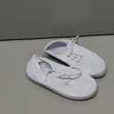 Toddler Kids White Canvas Shoes for Boys Girls Sneakers Slip-on Comfortable Fashion Light Weight Skin-Friendly Causal Running Tennis Shoes (Toddle/Little Kids/Big Kids) (9.5 Toddler, White-lace Up2)