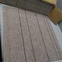 32 Carpets 20x20 inch Square Carpet Tiles, Reusable, Non Slip, Seamless Tiles, Suitable for Indoor and Outdoor use in bedrooms, Living Rooms, Offices, etc., Easy to DIY(Khaki stripe-09)