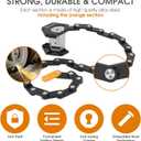 Folding Bike Lock with 3 Keys, 2.8 FT Bicycle Lock Compact Anti Theft, High Security Scooter Locks, Heavy Duty Bike Chian Locks with Bracket
